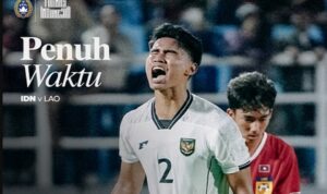 Peluang Timnas Indonesia U-23 ke Piala Asia 2026 tetap terbuka usai ditahan imbang Laos 0-0 di Stadion Gelora Delta, Sidoarjo, Rabu (392025). (Fajarharapan.id)