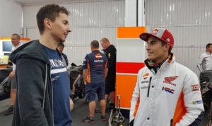 Jorge Lorenzo dan Marc Marquez kala mentas di MotoGP. (Fajarharapan.id)