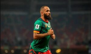 Pemain sayap timnas Kamerun, Bryan Mbeumo.