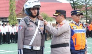 Suasana apel gelar pasukanLilin Intan 2025 Polresta banjarmasin, Jumat (19/12/2025).(Foto : HMS Pollresta Banjarmasin)