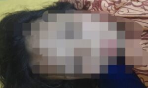 Seorang perempuan yang diduga menjadi korban pembunuhan di Sungai Lumbah Batola, Minggu (18/1/2026) malam. (Foto : Istimewa)