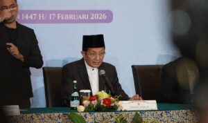 Menteri Agama Nasaruddin Umar menyampaikan hasil Sidang Isbat penetapan 1 Ramadan 1447 H. (Dok: Kemenag RI)