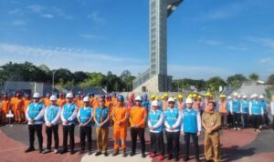 Apel pembukaan GAES PDKB bersama PLN Unit Induk Distribusi (UID) Kalselteng yang dipusatkan di kawasan Bundaran Besar Palangka Raya, Senin (9/2/2026).