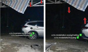Tangkapan layar rekaman CCTV yang diduga memperlihatkan penampakan kuyang di Desa Bitahan, Kabupaten Tapin, Kalimantan Selatan. (Kalimantanlive.com/Ilham)