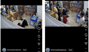 Tangkapan layar unggahan video dari akun Instagram @informasibanualima terkait dugaan pencurian oleh sepasang pria dan wanita di kawasan Jalan Trans Kalimantan, Anjir Km 20, Kabupaten Barito Kuala.