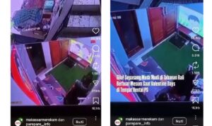 Tangkapan layar video yang viral di media sosial memperlihatkan dua remaja berada di dalam bilik rental PlayStation (PS) di Kabupaten Tabanan.
