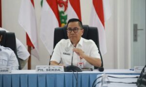 Plt Sekda Kalteng Leonard S Ampung yang juga Kepala Bapperida Kalteng. (MMCKALTENG)