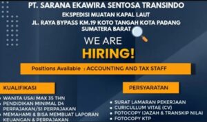 PT. Sarana Ekawira Sentosa Transindo Buka Lowongan