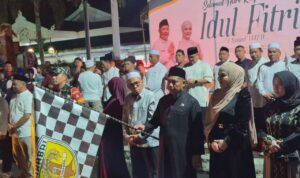 Pawai takbir akbar menyambut Idul Fitri 1447 H meriah di Hulu Sungai Tengah, Jumat malam (2032026). (Kalimantanlive.comAdit)