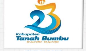 Pemerintah Kabupaten Tanah Bumbu resmi mengumumkan pemenang Lomba Desain Logo Hari Jadi ke-23, dengan Iswadi Rauf dari Kusan Hilir sebagai juara pertama. (Kalimantanlive.comDesy)