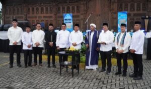 Pemkab Tanah Bumbu menggelar tasyakuran terbitnya Sertifikat CASR 172 dan operasional Aerodrome Control Tower Bandara Internasional Bersujud Batulicin, Senin (932026). (Kalimantanlive.comDesy)