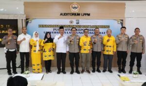 Penandatanganan PKS antara Polda Kalsel dan ULM serta peluncuran Pusat Studi Kepolisian di Auditorium LPPM ULM Banjarmasin, Rabu (1132026). (MC Kalsel)