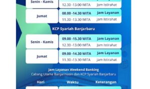 Penyesuaian jam operasional Bank Kalsel selama bulan suci Ramadan