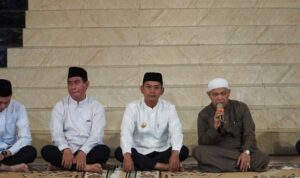 Suasana bukber Pemko Banjarmasin dengan PWI Kalsel di Lobi Balai Kota Banjarmasin, Rabu (4/3/2026).(Foto : Prokom Banjarmasin)