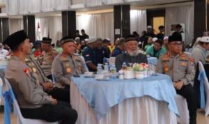 Suasana bukber Polresta Banjarmasin bersama Kapolda Kalsel, Ojol hingga Wartawan, Kamis (5/3/2026).(Foto : Humas Polresta Banjarmasin)